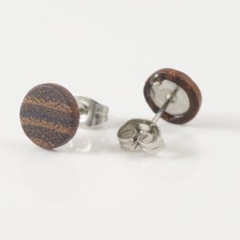 Ohrstecker aus geräucherter Robinie
